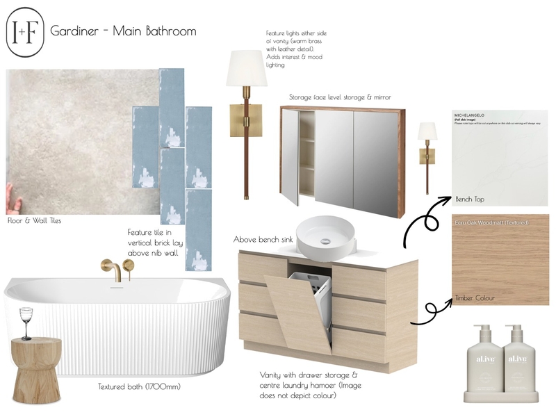 Gardiner bathroom Mood Board by Ivy + Finch Design on Style Sourcebook