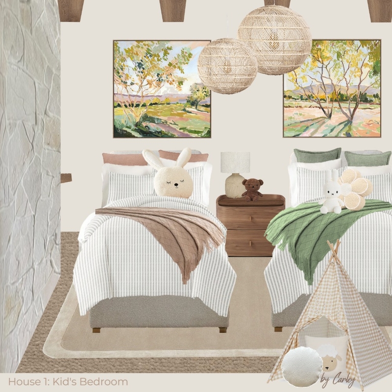 The Block House 1 Kids Bedroom, Week 2 - By Carley Mood Board by Carley & Co. Design on Style Sourcebook