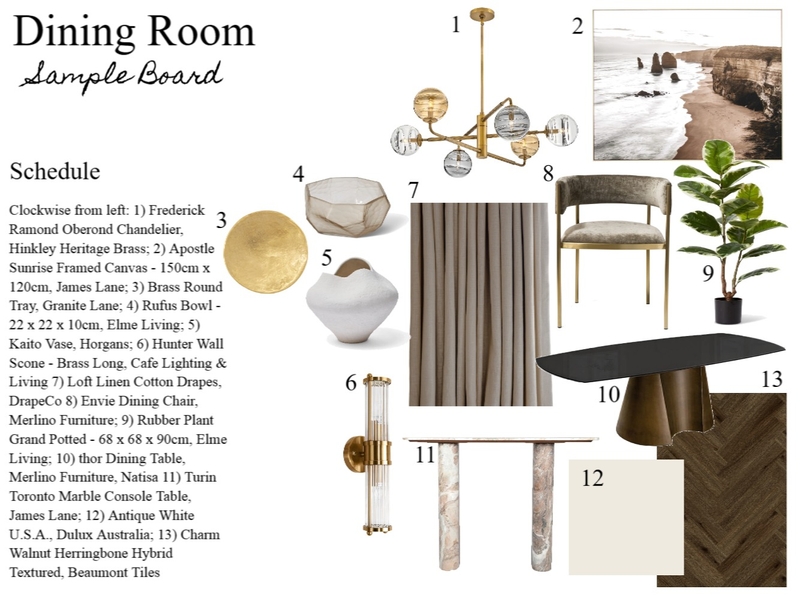 Module 9 - Dining Room Interior Design Mood Board by salenebb Module 9 - Dining Room Interior Design Mood Board by salenebb