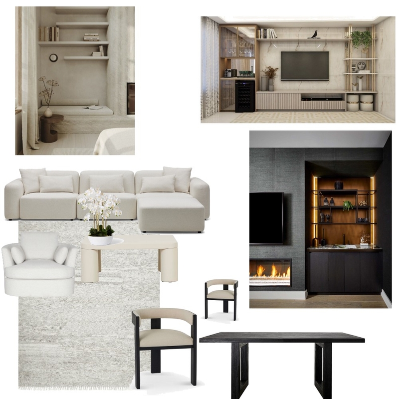 Natasha Charles Grant Entertainment Room and Dining Area Mood Board by jdarinteriors on Style Sourcebook