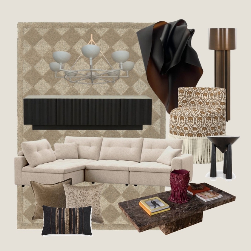 Transitional Luxe Lounge by Janelle Mood Board by Miss Amara on Style Sourcebook