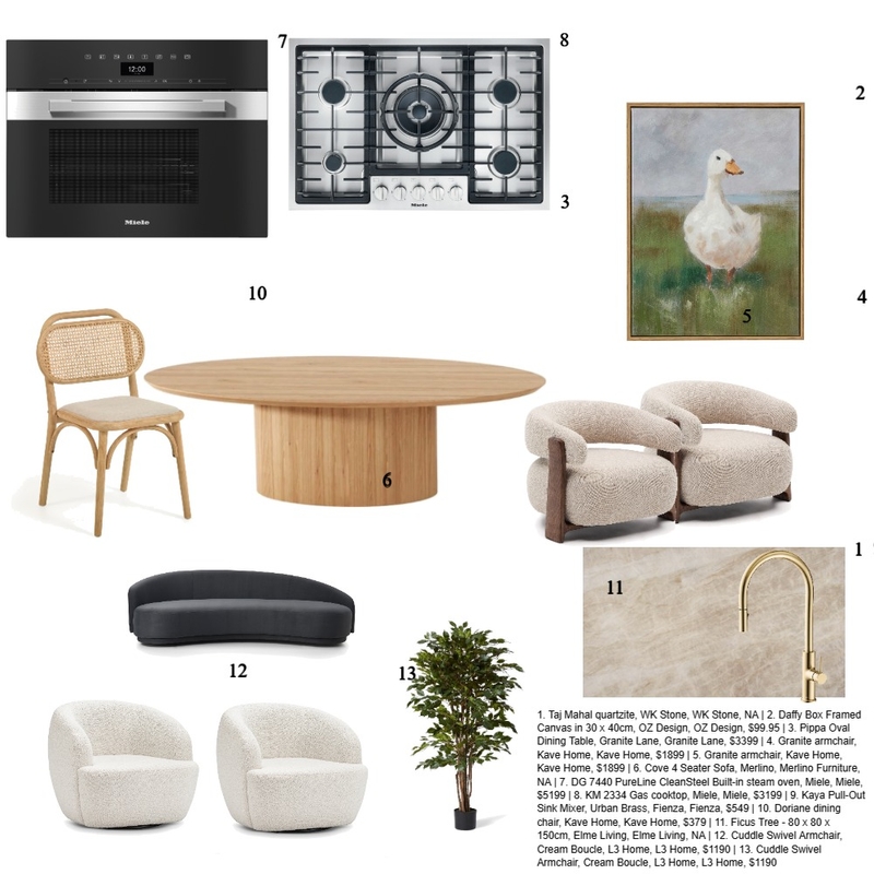 Kitchen an Dining Mood Board by Nadja Suani on Style Sourcebook
