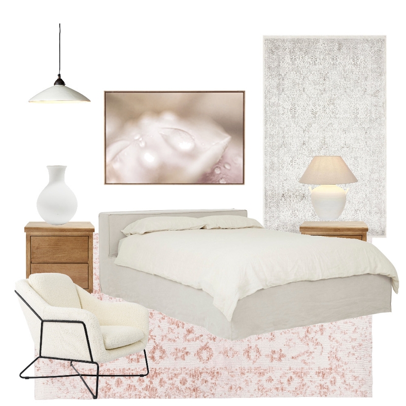 Minimalist Cozy Bedroom Mood Board by Ronja Bahtiyar Art on Style Sourcebook