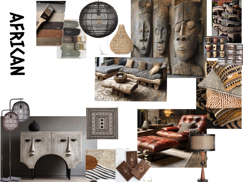 African Style Inspired Home Moodboard Mood Board by designbysic on Style Sourcebook