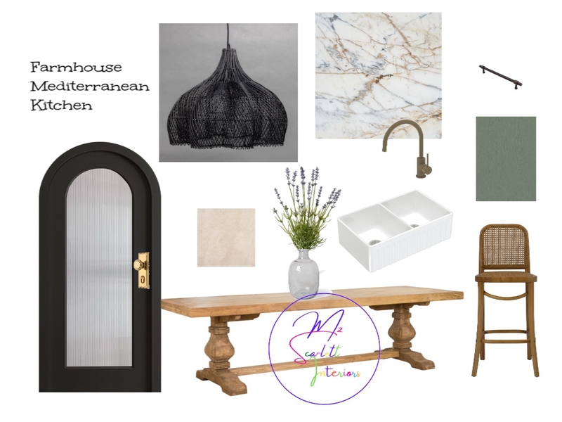 Farmhouse Mediterranean Kitchen Mood Board by Mz Scarlett Interiors on Style Sourcebook