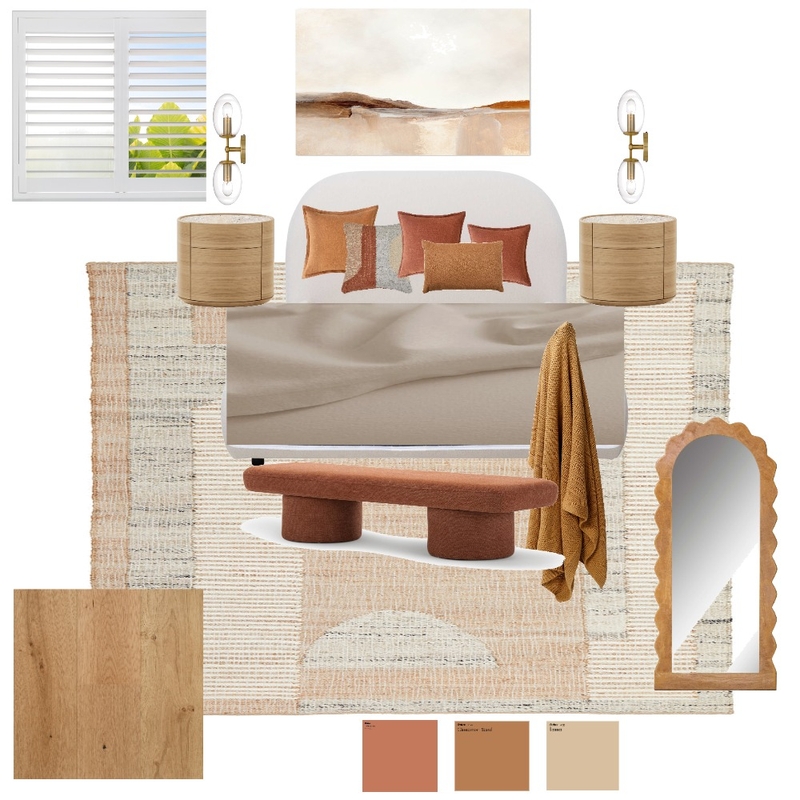 Bedroom Sample Board Mood Board by Hoda Nozari on Style Sourcebook