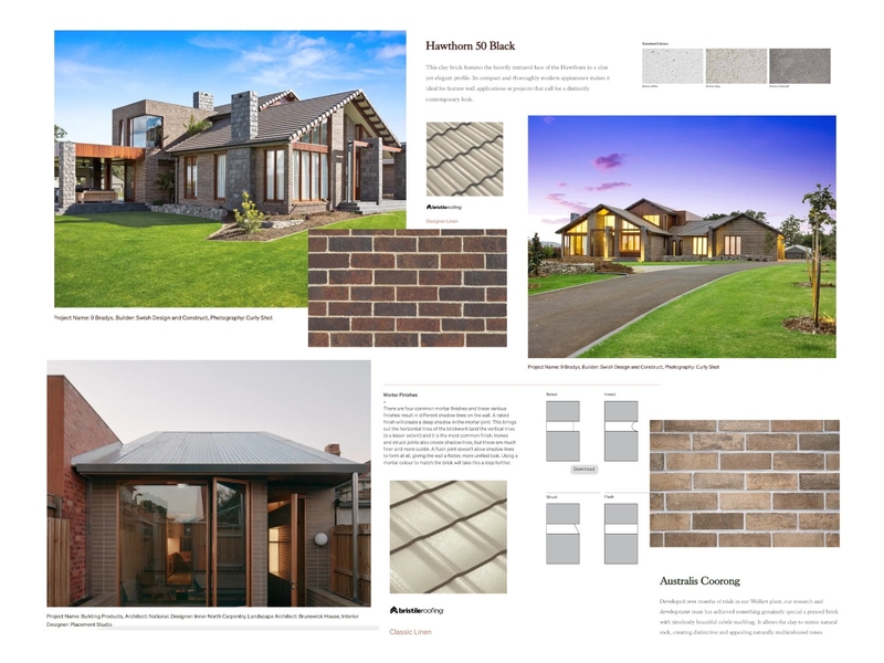 O'Connor Exterior - Brick and Roof Mood Board by Helenak on Style Sourcebook