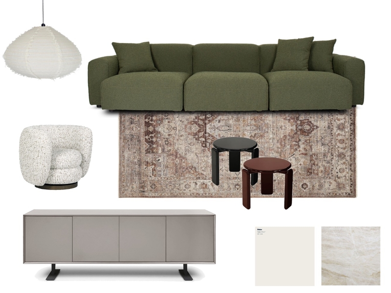 Earthy Living Room Interior Design Mood Board by Style Sourcebook