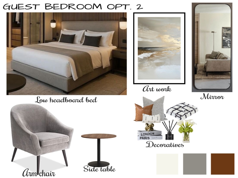 Option 2 guest bedroom Interior Design Mood Board by kehindeh052@gmail.com