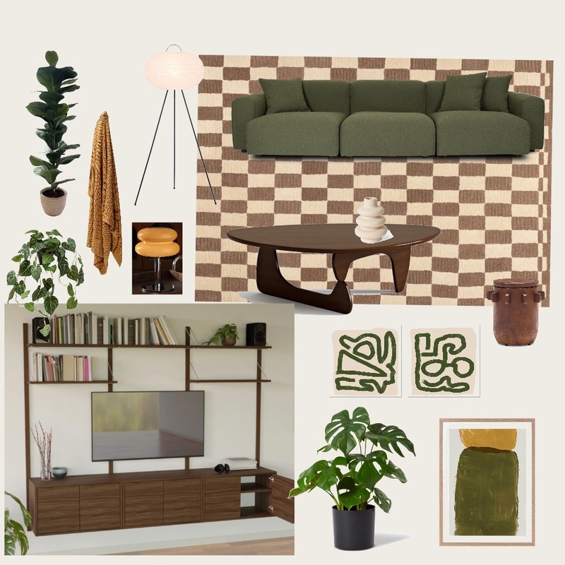 Earthy Modern Living Area Mood Board by meginwonderlnd on Style Sourcebook