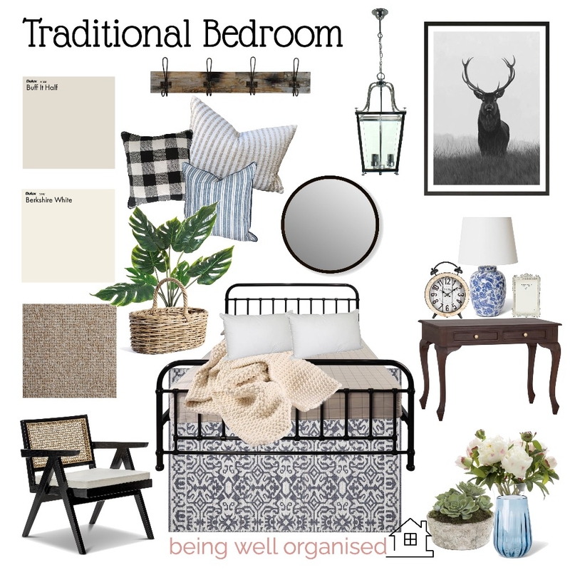 Traditional Bedroom Mood Board by Ladybird on Style Sourcebook