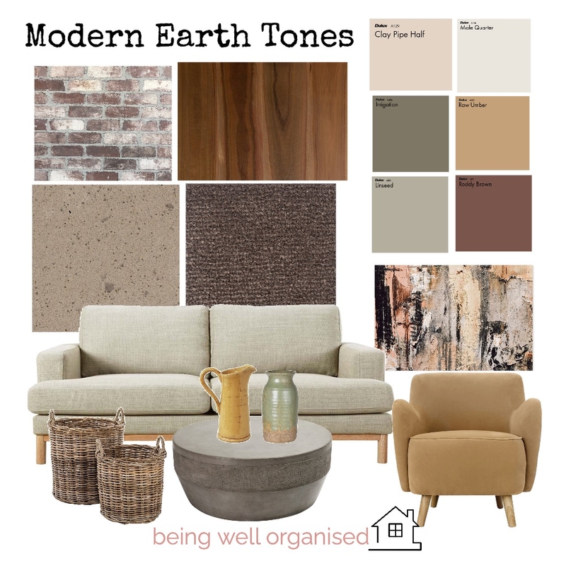 Modern Earth Tones Mood Board by Ladybird on Style Sourcebook