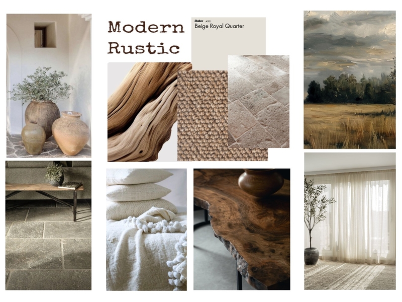 modern rustic mood board Mood Board by ievarauber on Style Sourcebook