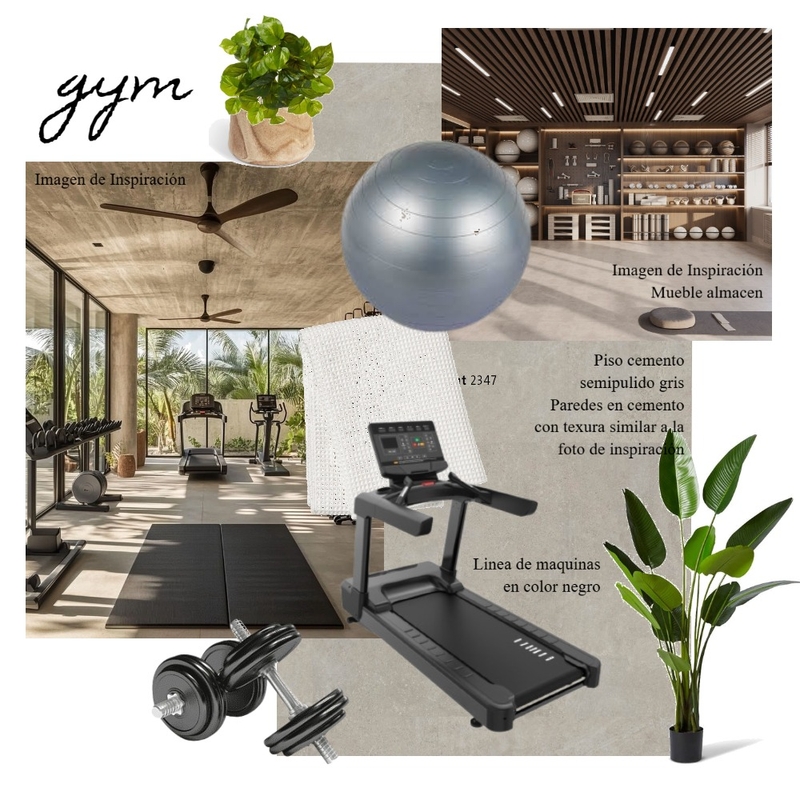 GYM Interior Design Mood Board by NovaDop1999