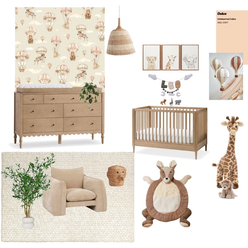 Nursery Interior Design Mood Board by sjinteriors