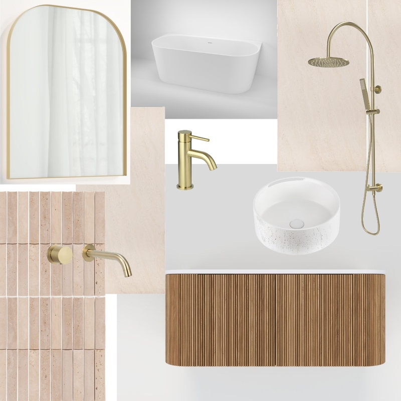 Coastal Golden Interior Design Mood Board by lilyb