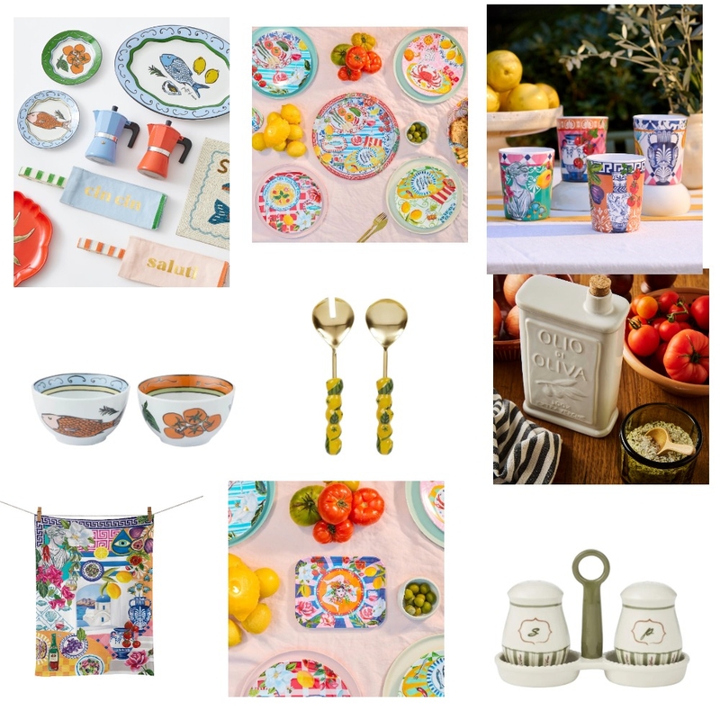 Italian Summer Mood Board by House of Walton on Style Sourcebook