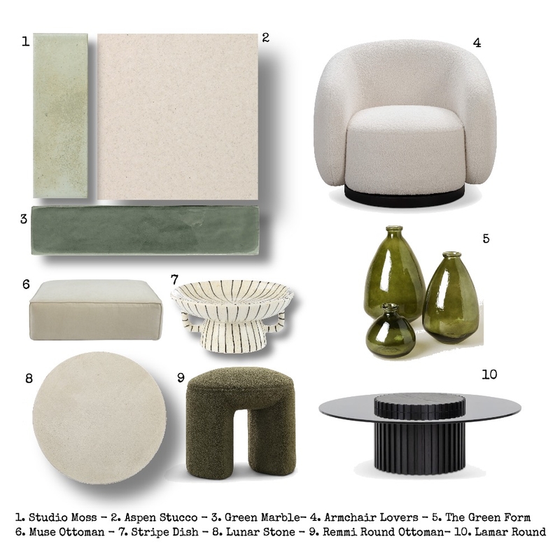 GREEN MODBOARD Interior Design Mood Board by zadua y co