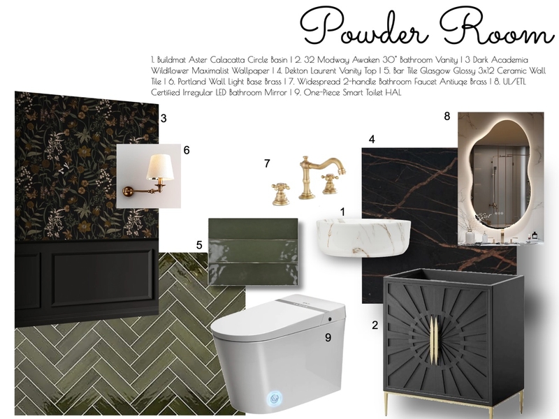 Powder Room Mood Board by kissesfyg@gmail.com on Style Sourcebook