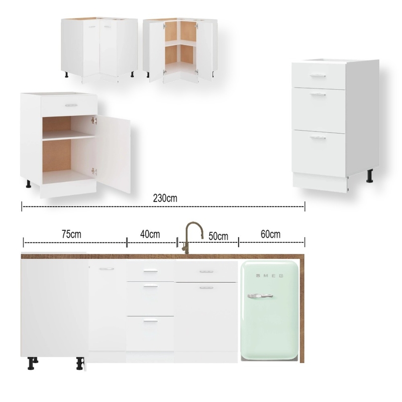 Kitchen Layout Interior Design Mood Board by dittokitty