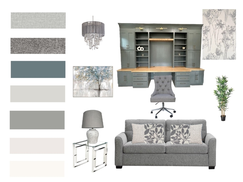 Assignment 10 Home office 1 Interior Design Mood Board by MarieC