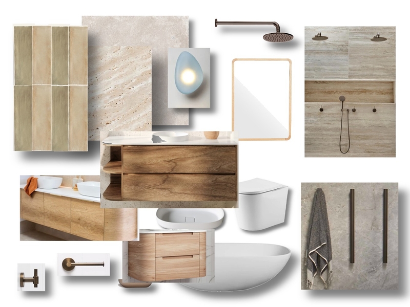 Belrose Bathroom sample board Mood Board by lizinlanvin on Style Sourcebook