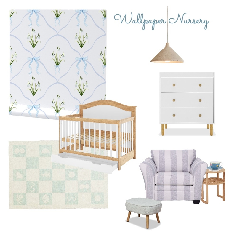 Nursery Wallpaper Mood Board by jowilldesign on Style Sourcebook