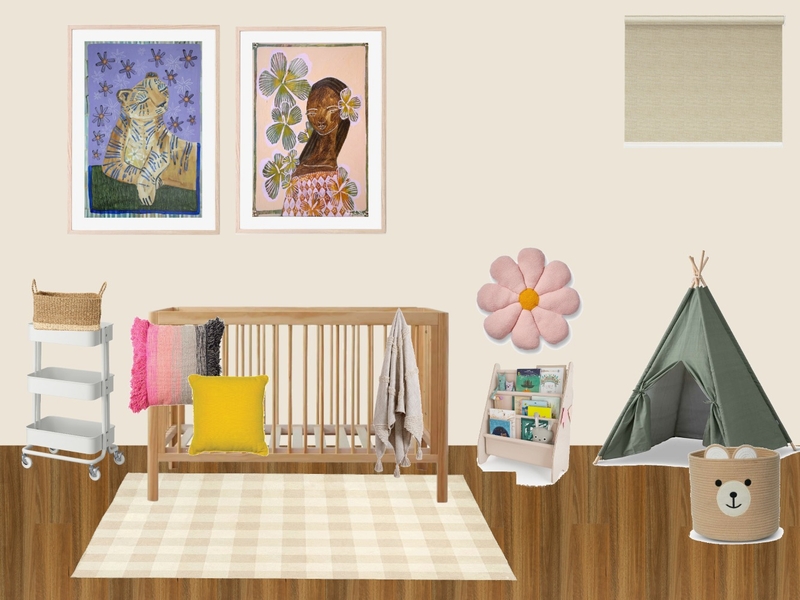 Baby Girl Room 2 Interior Design Mood Board by tutuprat