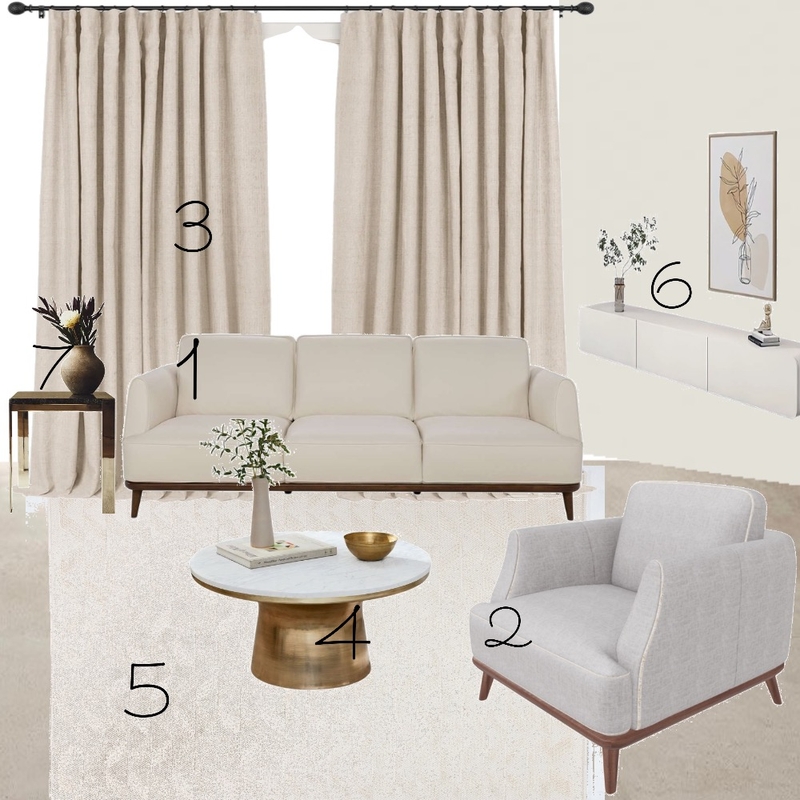 MATBOARD SALA Interior Design Mood Board by vanessa Azalea