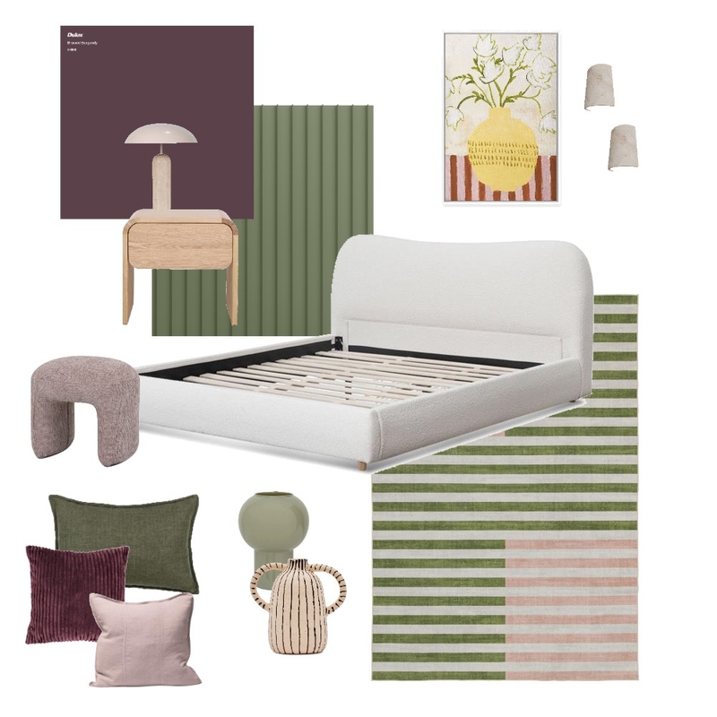 Olive and plum Stripes Mood Board by envisual design on Style Sourcebook