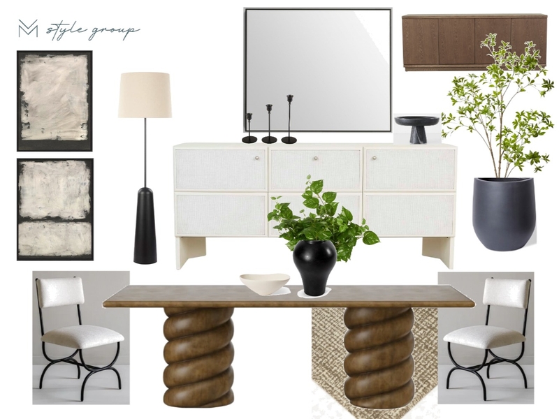 Formal Dining - Option 1 Interior Design Mood Board by The VM Style Group