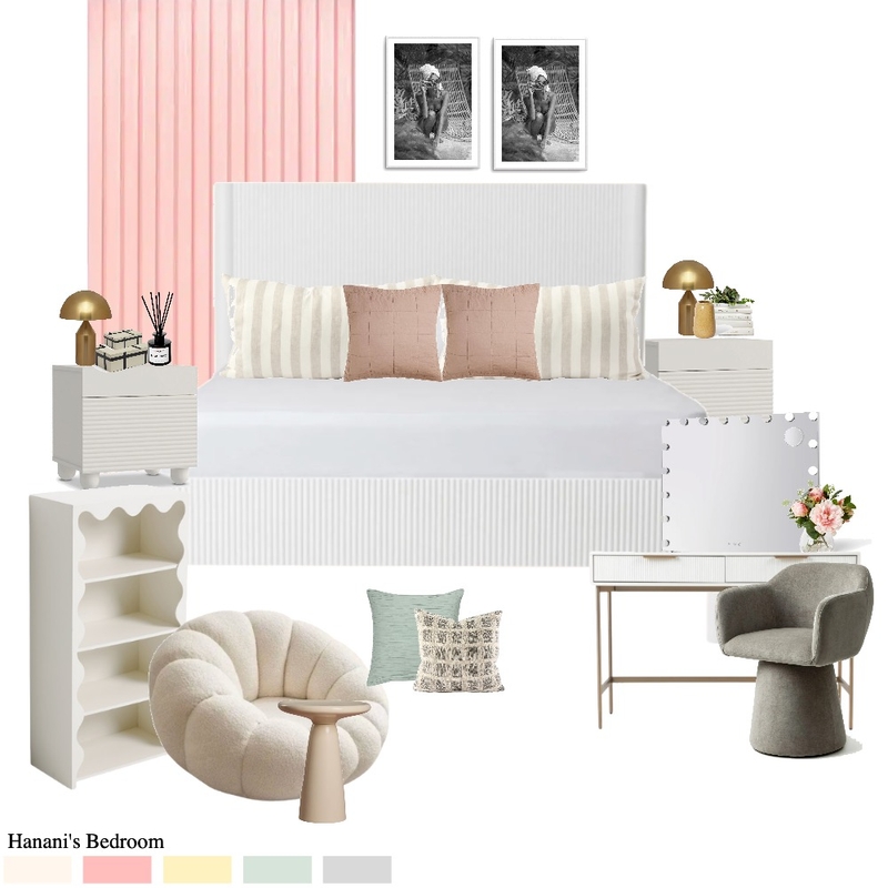 Hanani's Bedroom - Rev 2 Mood Board by Paballo on Style Sourcebook