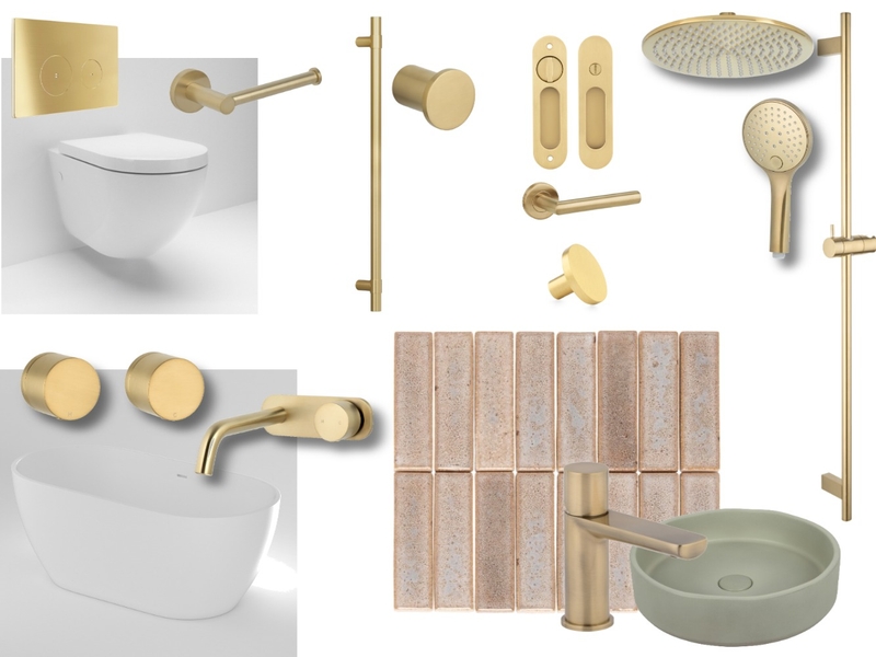 Bathroom Interior Design Mood Board by Bek Lloyd