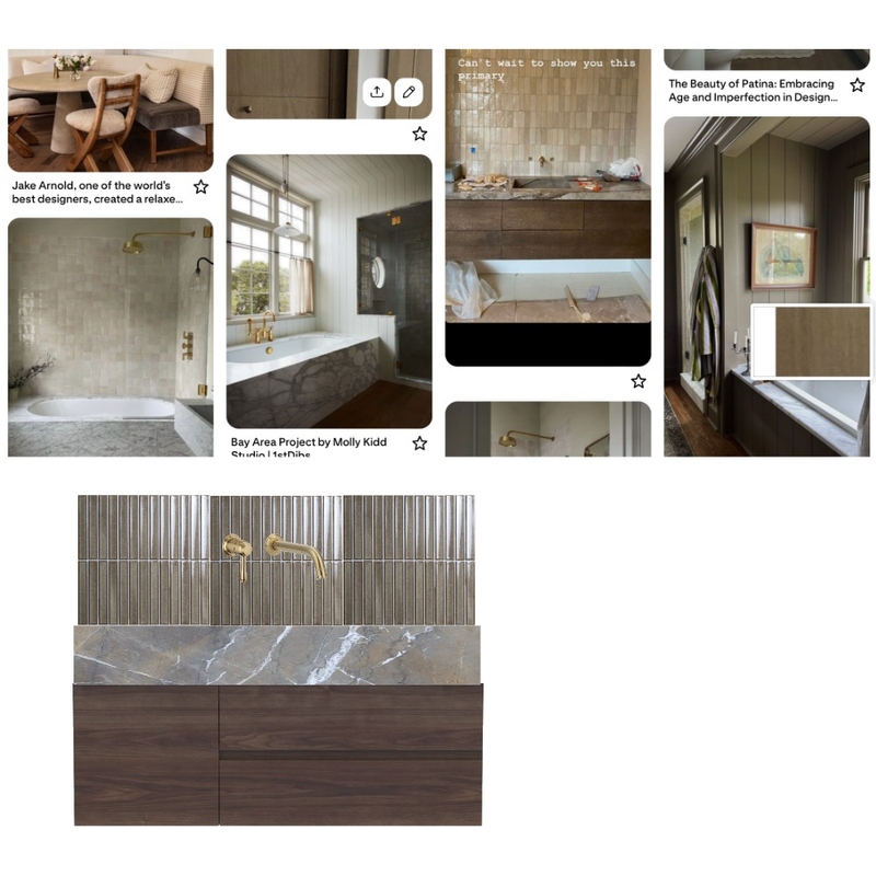 Master Bath Interior Design Mood Board by Sable & Stone Interiors