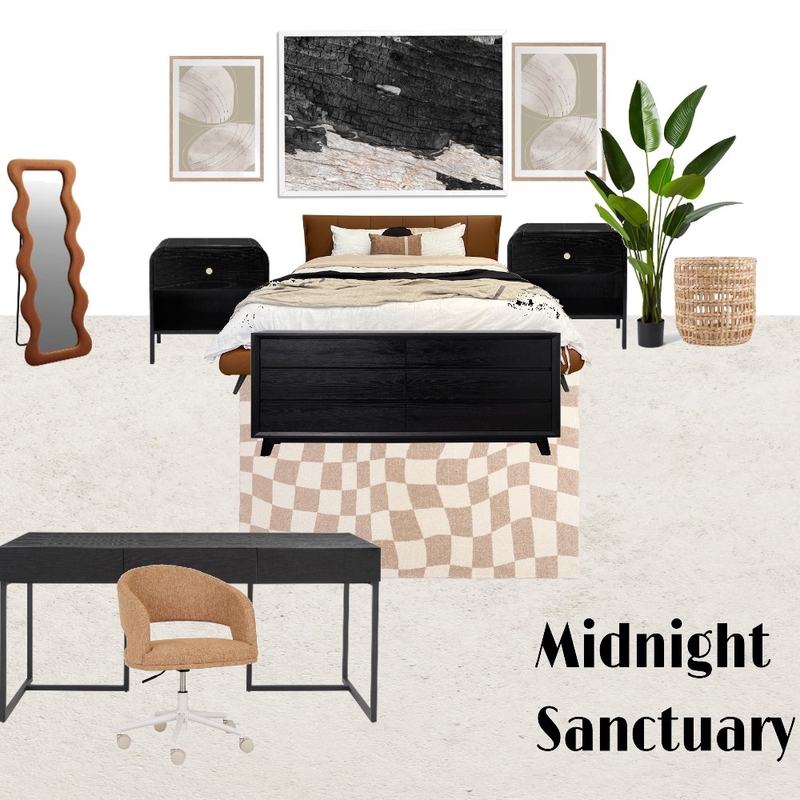 Man Cave Living Interior Design Mood Board by Tatiana Badibake