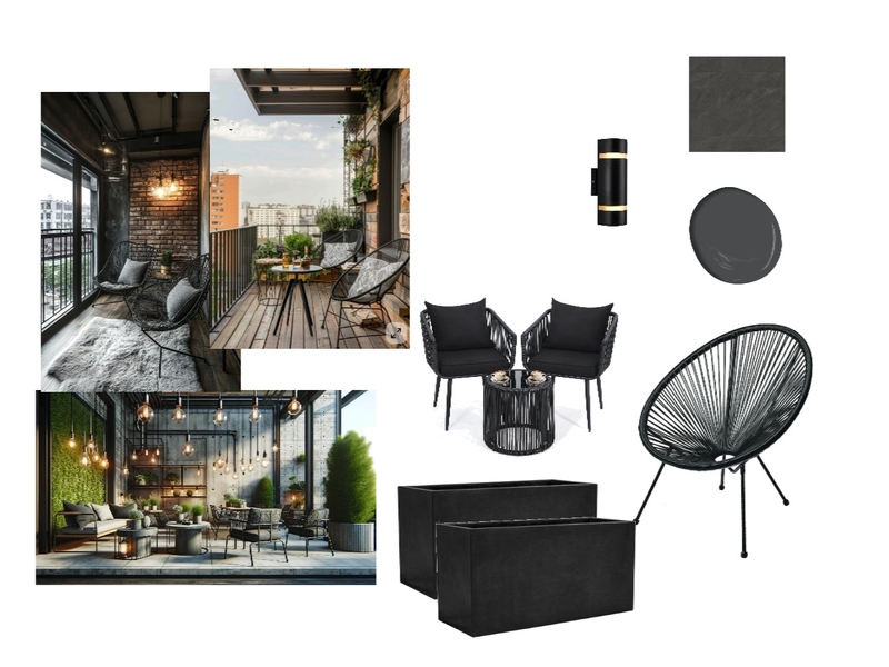 Balcony - Industrial Style Interior Design Mood Board by annickpaul358@gmail.com