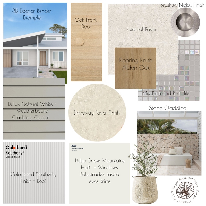 Beach Road Exterior Finish Mood Board by Michelle Canny Interiors on Style Sourcebook