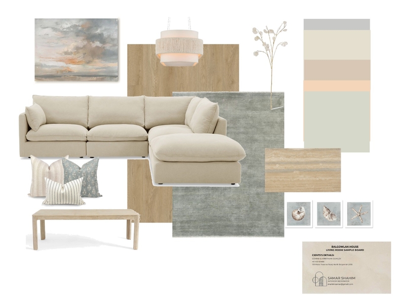 GK - Livingroom Sample Board Mood Board by SamarSh on Style Sourcebook