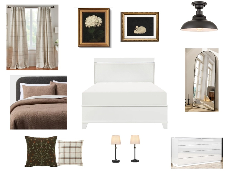 Bedroom 1 Bismark Interior Design Mood Board by maru.rodz11