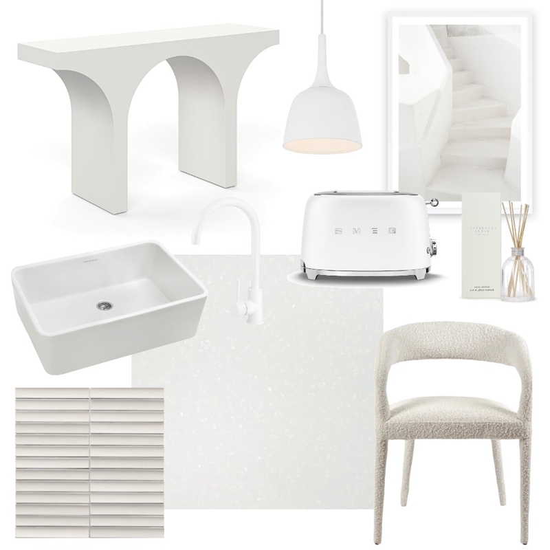 Cloud Dancer ft. White Crystal Boulder Interior Design Mood Board by SilkSurface