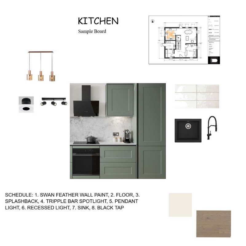 SAMPLE BOARD KITCHEN Interior Design Mood Board by LG STYLED INTERIORS
