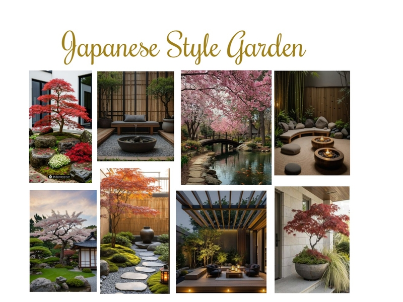 japanese garden Interior Design Mood Board by lisabet