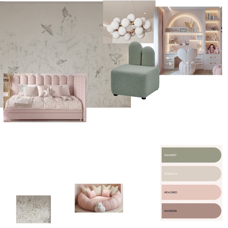Dormitorio niña Interior Design Mood Board by Joha