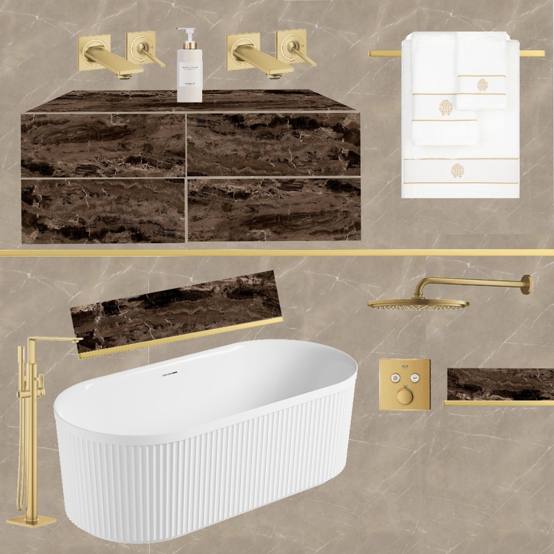 Ensuite - brown Interior Design Mood Board by SweetTooth1922