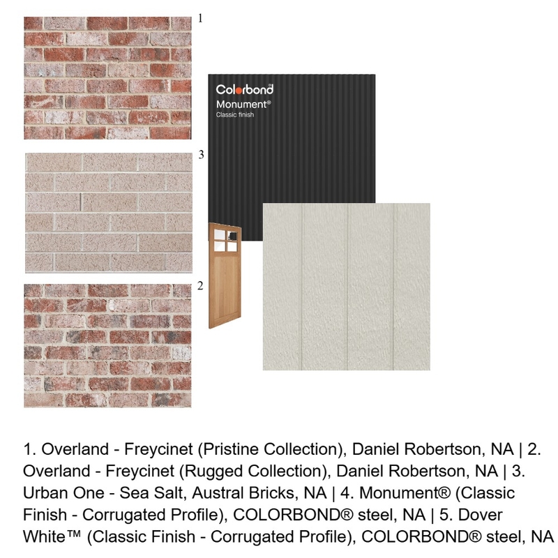 Fascade - Overland Feature Brick Interior Design Mood Board by TMR