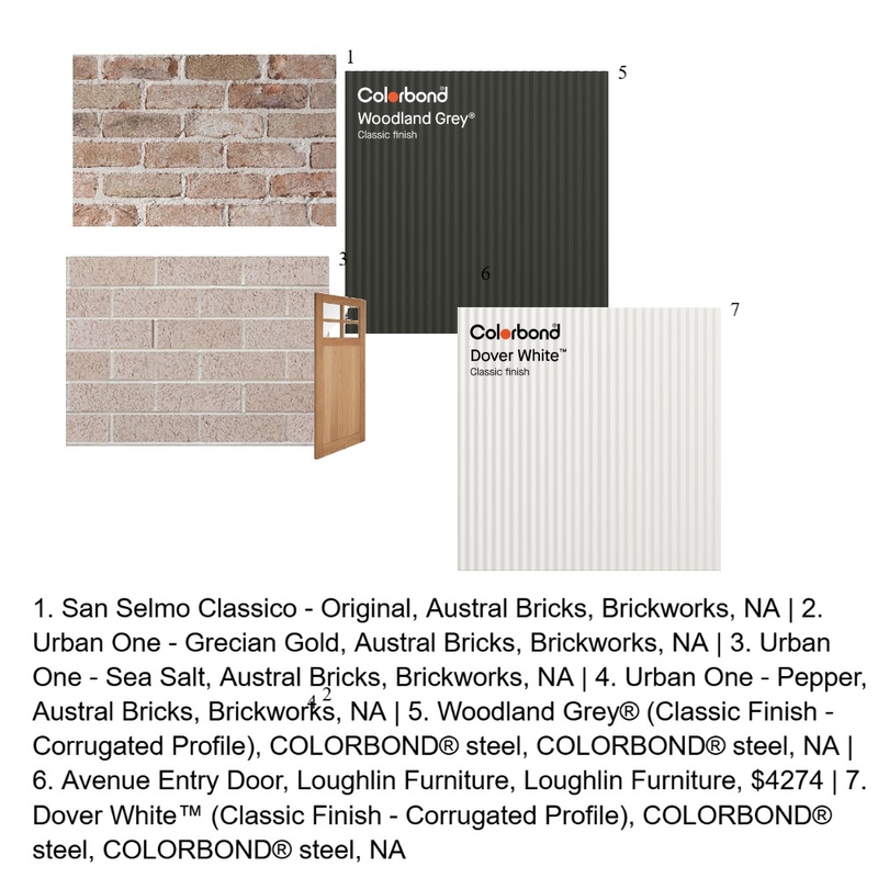Fascade - San Selmo Feature Brick Interior Design Mood Board by TMR
