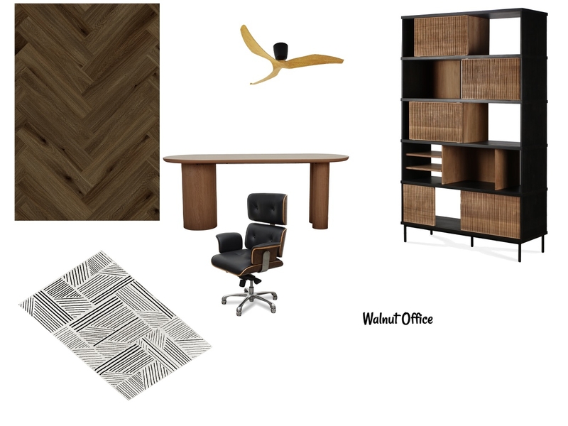Walnut Office Interior Design Mood Board by ThirdPyramidDesigns