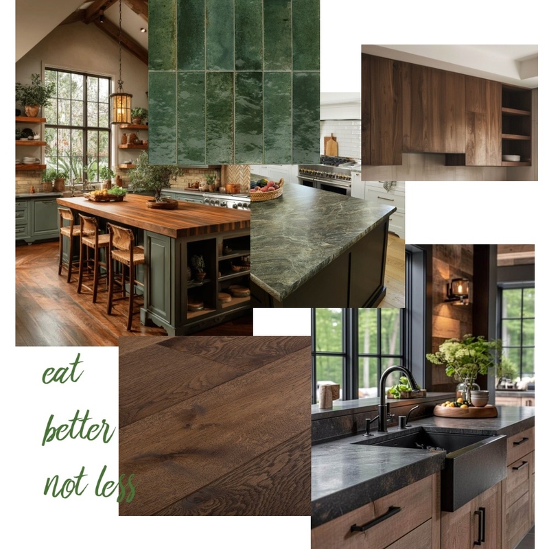 green kitchen Interior Design Mood Board by Tsakni Ioanna