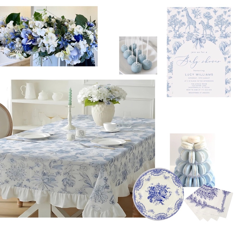 Baby shower Blue Hydrangea Mood Board by sammy7899 on Style Sourcebook