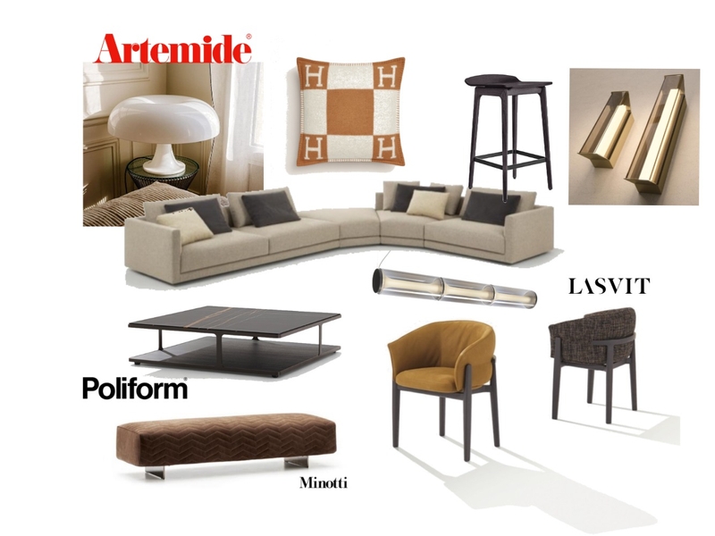 prince boat Interior Design Mood Board by giuliasantone